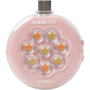 Портативна LED-панель NANLITE cookie USB-C Mini Round LED (Coral Pink) COOKIE-CP фото