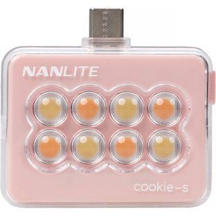Портативна LED-панель NANLITE cookie USB-C Mini Square LED (Coral Pink) COOKIE-S-CP фото